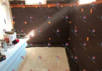 Interior waterproofing with membrane