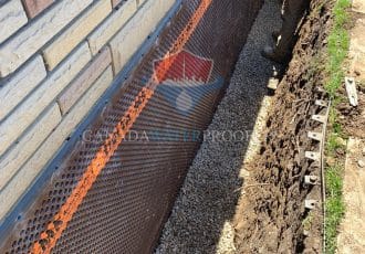 Exterior foundation waterproofing 
