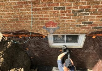 window well drainage installed