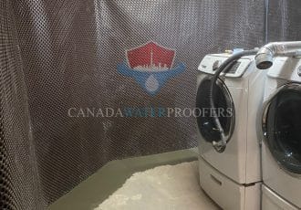 Interior waterproofing installation