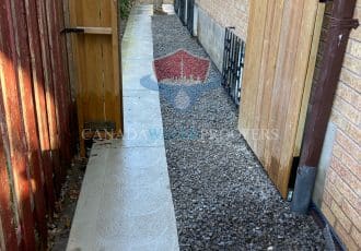 Gravel finish for a clean look