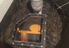 Backwater valve installation in ground